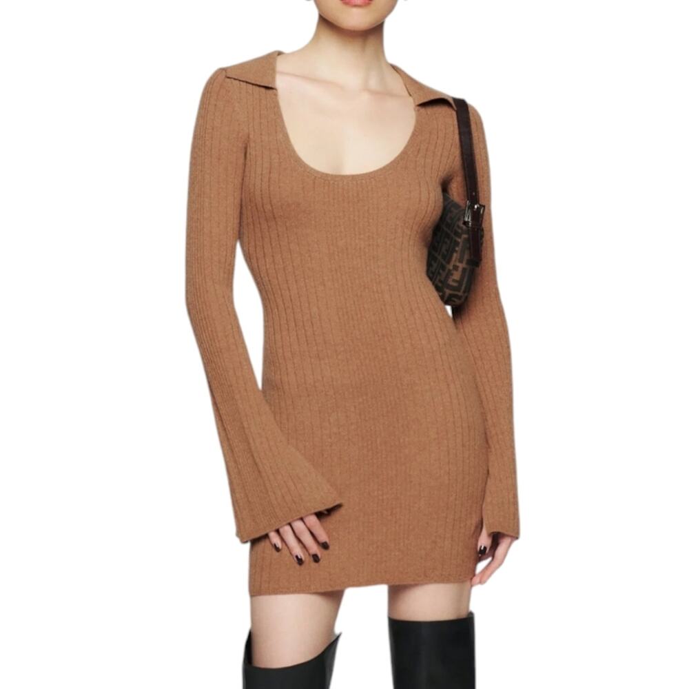 Reformation Farfalle Cashmere Sweater Dress Mini long Sleeve Cozy Rare